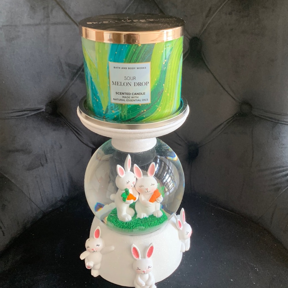 BBW 3 wick candle holder with candle